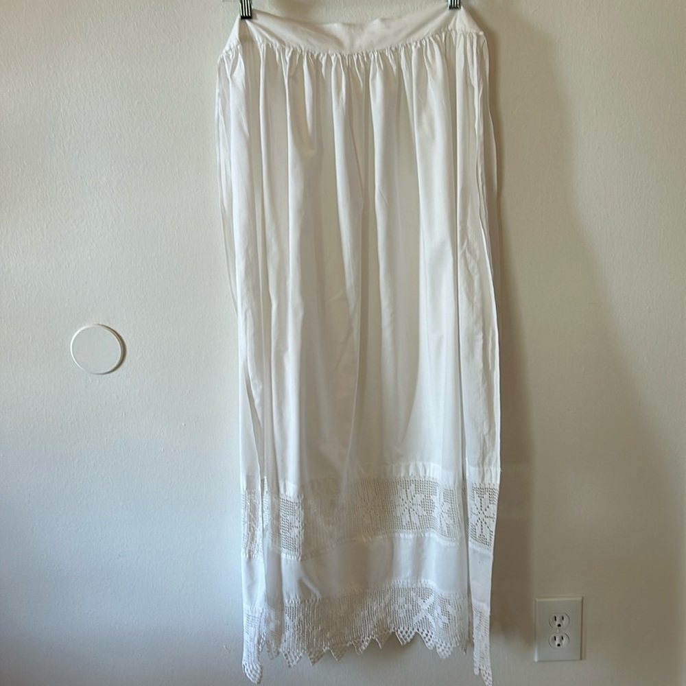 Handmade Apron Cotton & Crocheted